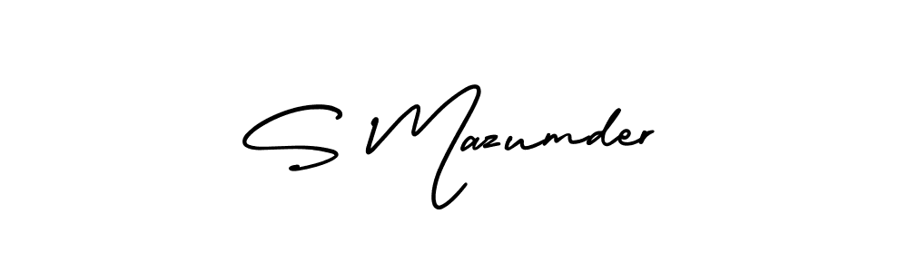 You should practise on your own different ways (AmerikaSignatureDemo-Regular) to write your name (S Mazumder) in signature. don't let someone else do it for you. S Mazumder signature style 3 images and pictures png