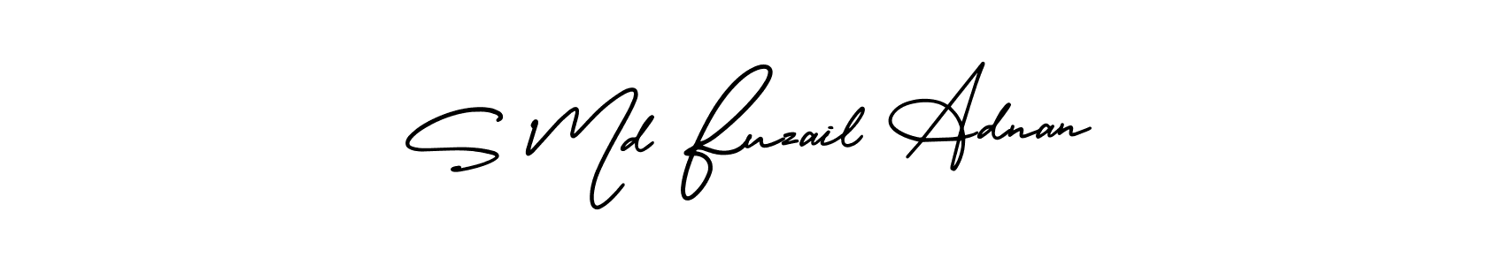 Design your own signature with our free online signature maker. With this signature software, you can create a handwritten (AmerikaSignatureDemo-Regular) signature for name S Md Fuzail Adnan. S Md Fuzail Adnan signature style 3 images and pictures png
