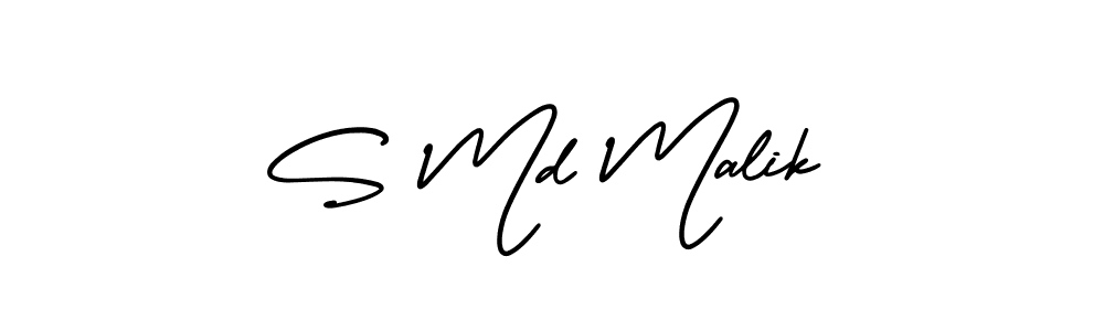 How to Draw S Md Malik signature style? AmerikaSignatureDemo-Regular is a latest design signature styles for name S Md Malik. S Md Malik signature style 3 images and pictures png