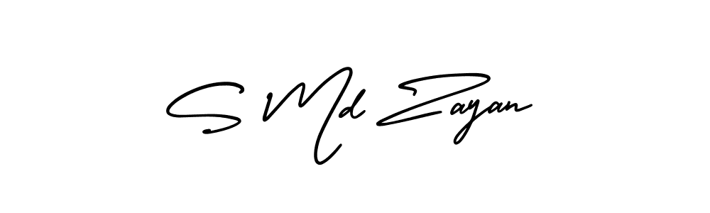 How to make S Md Zayan name signature. Use AmerikaSignatureDemo-Regular style for creating short signs online. This is the latest handwritten sign. S Md Zayan signature style 3 images and pictures png