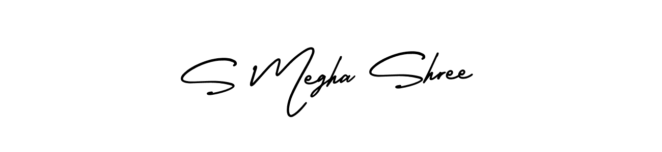 Create a beautiful signature design for name S Megha Shree. With this signature (AmerikaSignatureDemo-Regular) fonts, you can make a handwritten signature for free. S Megha Shree signature style 3 images and pictures png