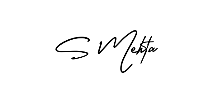 Create a beautiful signature design for name S Mehta. With this signature (AmerikaSignatureDemo-Regular) fonts, you can make a handwritten signature for free. S Mehta signature style 3 images and pictures png