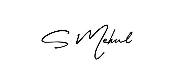 Create a beautiful signature design for name S Mehul. With this signature (AmerikaSignatureDemo-Regular) fonts, you can make a handwritten signature for free. S Mehul signature style 3 images and pictures png