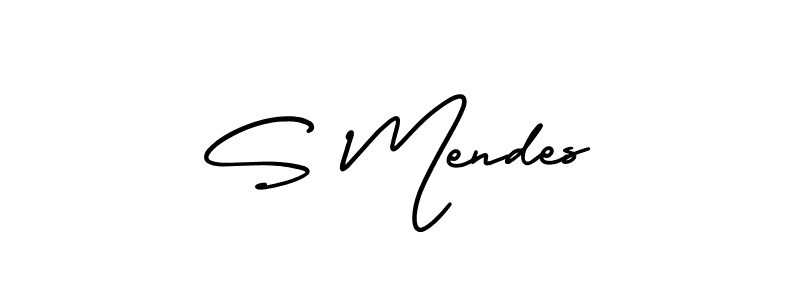 Use a signature maker to create a handwritten signature online. With this signature software, you can design (AmerikaSignatureDemo-Regular) your own signature for name S Mendes. S Mendes signature style 3 images and pictures png