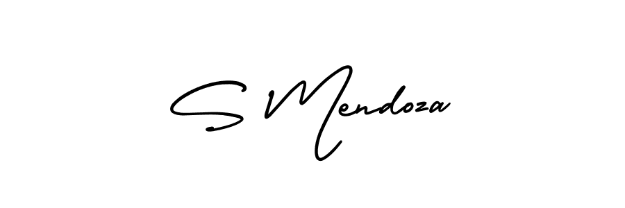 Use a signature maker to create a handwritten signature online. With this signature software, you can design (AmerikaSignatureDemo-Regular) your own signature for name S Mendoza. S Mendoza signature style 3 images and pictures png