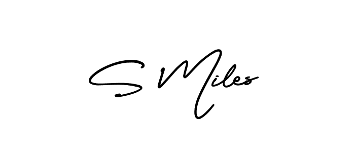 How to Draw S Miles signature style? AmerikaSignatureDemo-Regular is a latest design signature styles for name S Miles. S Miles signature style 3 images and pictures png