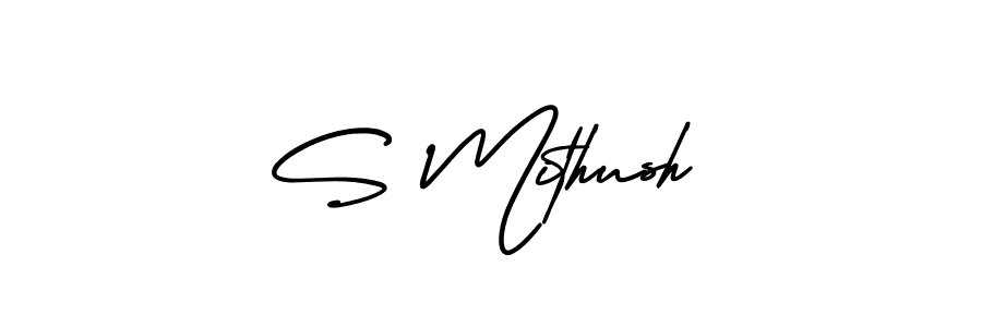 Also we have S Mithush name is the best signature style. Create professional handwritten signature collection using AmerikaSignatureDemo-Regular autograph style. S Mithush signature style 3 images and pictures png