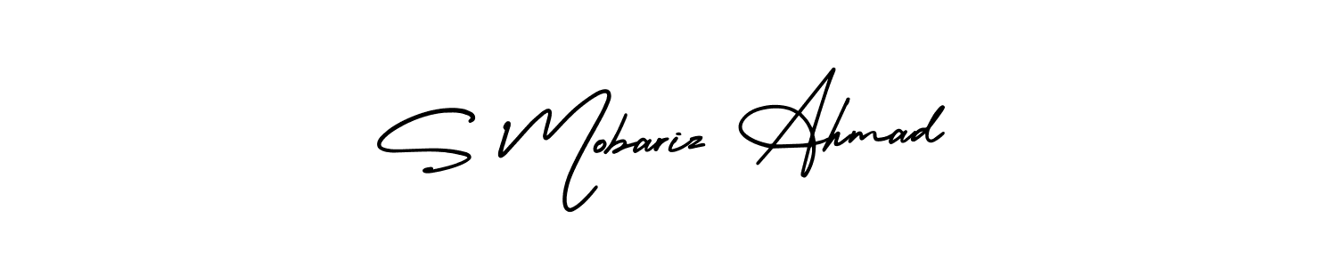 You can use this online signature creator to create a handwritten signature for the name S Mobariz Ahmad. This is the best online autograph maker. S Mobariz Ahmad signature style 3 images and pictures png