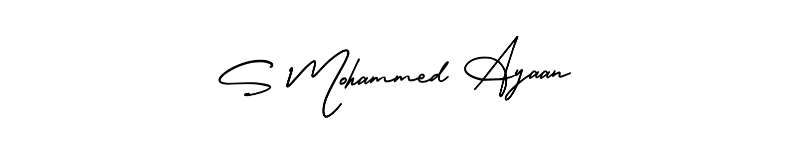 Design your own signature with our free online signature maker. With this signature software, you can create a handwritten (AmerikaSignatureDemo-Regular) signature for name S Mohammed Ayaan. S Mohammed Ayaan signature style 3 images and pictures png