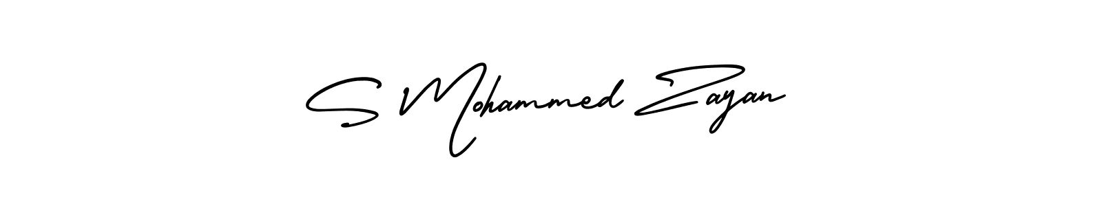 How to make S Mohammed Zayan signature? AmerikaSignatureDemo-Regular is a professional autograph style. Create handwritten signature for S Mohammed Zayan name. S Mohammed Zayan signature style 3 images and pictures png