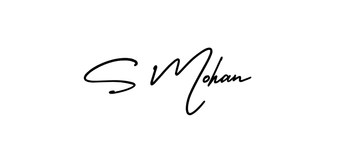 Use a signature maker to create a handwritten signature online. With this signature software, you can design (AmerikaSignatureDemo-Regular) your own signature for name S Mohan. S Mohan signature style 3 images and pictures png