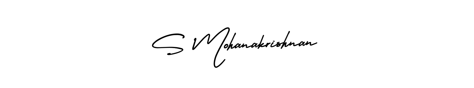 AmerikaSignatureDemo-Regular is a professional signature style that is perfect for those who want to add a touch of class to their signature. It is also a great choice for those who want to make their signature more unique. Get S Mohanakrishnan name to fancy signature for free. S Mohanakrishnan signature style 3 images and pictures png