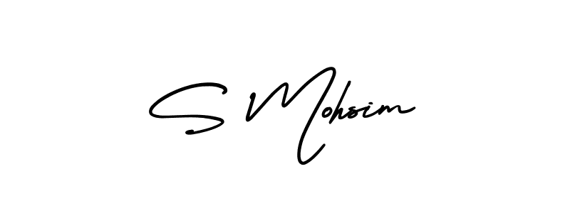 AmerikaSignatureDemo-Regular is a professional signature style that is perfect for those who want to add a touch of class to their signature. It is also a great choice for those who want to make their signature more unique. Get S Mohsim name to fancy signature for free. S Mohsim signature style 3 images and pictures png