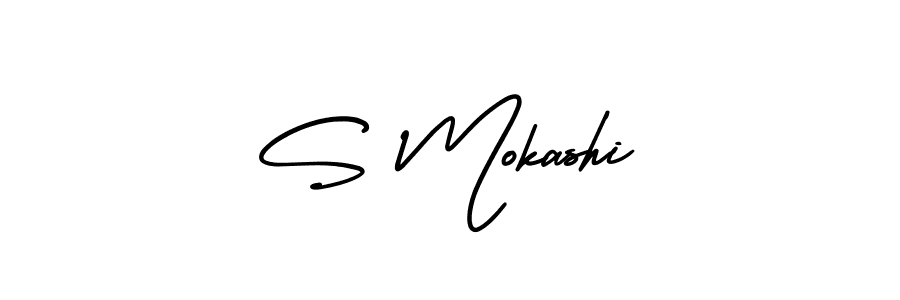 Design your own signature with our free online signature maker. With this signature software, you can create a handwritten (AmerikaSignatureDemo-Regular) signature for name S Mokashi. S Mokashi signature style 3 images and pictures png