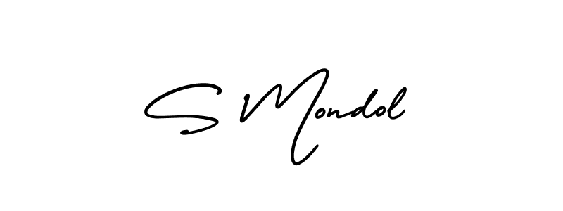 Create a beautiful signature design for name S Mondol. With this signature (AmerikaSignatureDemo-Regular) fonts, you can make a handwritten signature for free. S Mondol signature style 3 images and pictures png