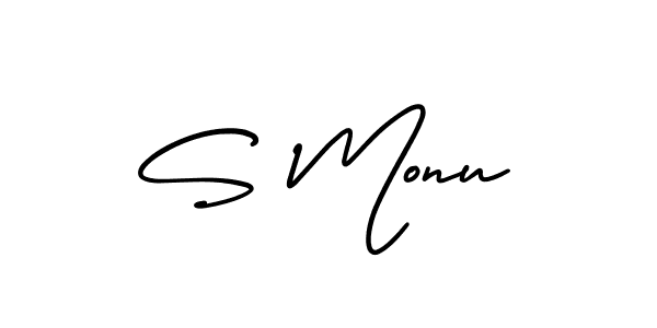 Make a beautiful signature design for name S Monu. Use this online signature maker to create a handwritten signature for free. S Monu signature style 3 images and pictures png