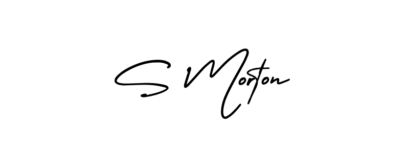 This is the best signature style for the S Morton name. Also you like these signature font (AmerikaSignatureDemo-Regular). Mix name signature. S Morton signature style 3 images and pictures png