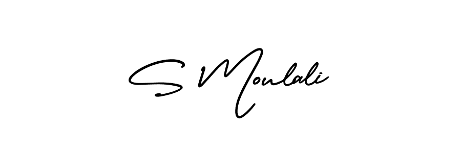 Create a beautiful signature design for name S Moulali. With this signature (AmerikaSignatureDemo-Regular) fonts, you can make a handwritten signature for free. S Moulali signature style 3 images and pictures png