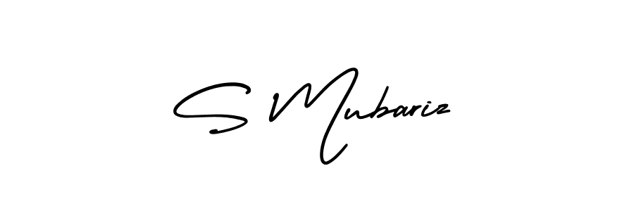 Best and Professional Signature Style for S Mubariz. AmerikaSignatureDemo-Regular Best Signature Style Collection. S Mubariz signature style 3 images and pictures png