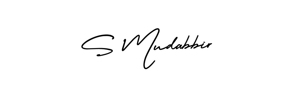 Create a beautiful signature design for name S Mudabbir. With this signature (AmerikaSignatureDemo-Regular) fonts, you can make a handwritten signature for free. S Mudabbir signature style 3 images and pictures png