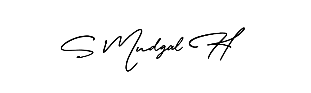 You can use this online signature creator to create a handwritten signature for the name S Mudgal H. This is the best online autograph maker. S Mudgal H signature style 3 images and pictures png