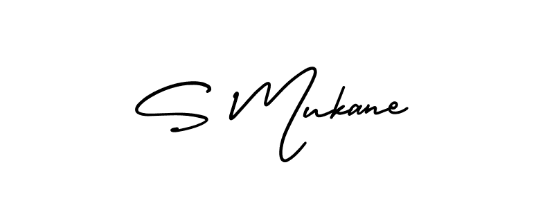 Make a beautiful signature design for name S Mukane. With this signature (AmerikaSignatureDemo-Regular) style, you can create a handwritten signature for free. S Mukane signature style 3 images and pictures png