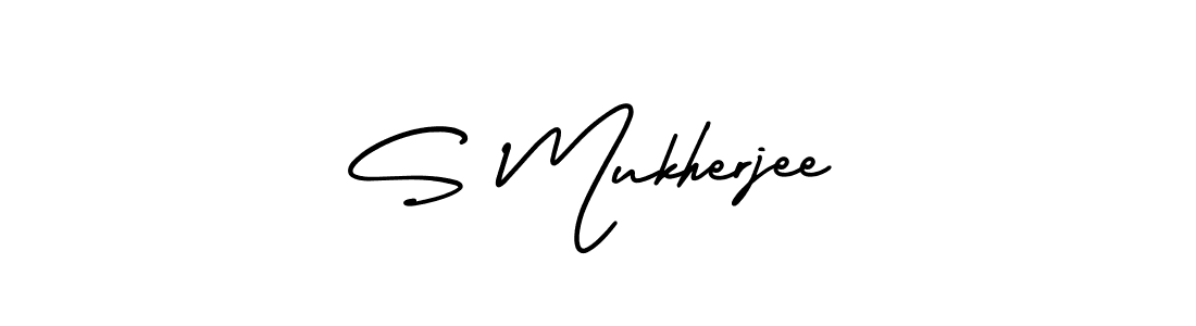 This is the best signature style for the S Mukherjee name. Also you like these signature font (AmerikaSignatureDemo-Regular). Mix name signature. S Mukherjee signature style 3 images and pictures png