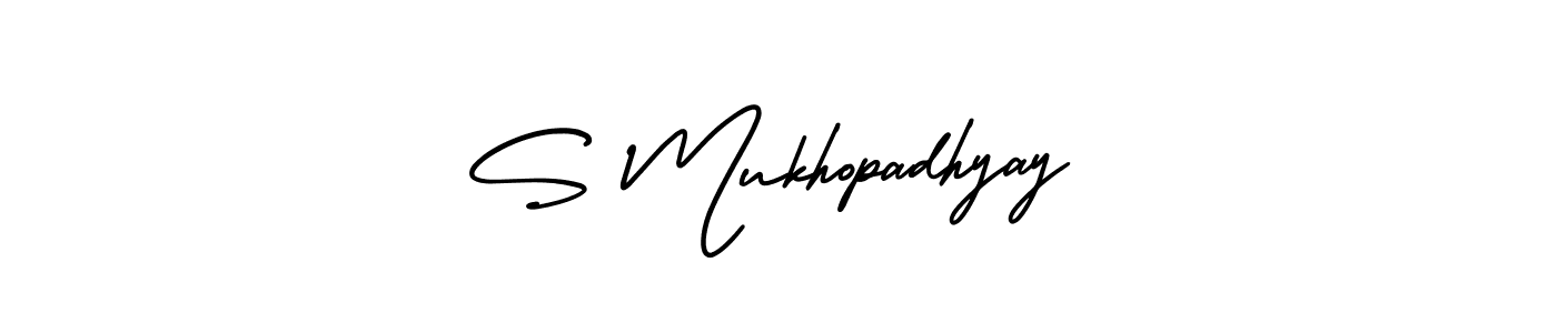 Make a beautiful signature design for name S Mukhopadhyay. With this signature (AmerikaSignatureDemo-Regular) style, you can create a handwritten signature for free. S Mukhopadhyay signature style 3 images and pictures png