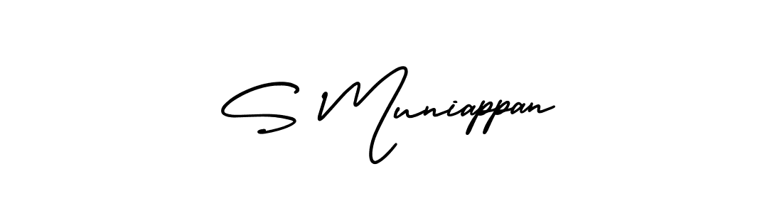 Make a short S Muniappan signature style. Manage your documents anywhere anytime using AmerikaSignatureDemo-Regular. Create and add eSignatures, submit forms, share and send files easily. S Muniappan signature style 3 images and pictures png