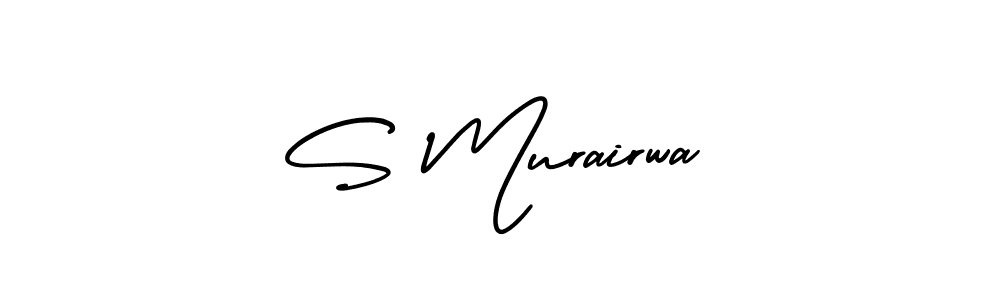 The best way (AmerikaSignatureDemo-Regular) to make a short signature is to pick only two or three words in your name. The name S Murairwa include a total of six letters. For converting this name. S Murairwa signature style 3 images and pictures png