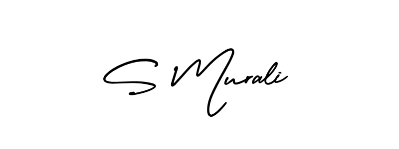 Create a beautiful signature design for name S Murali. With this signature (AmerikaSignatureDemo-Regular) fonts, you can make a handwritten signature for free. S Murali signature style 3 images and pictures png