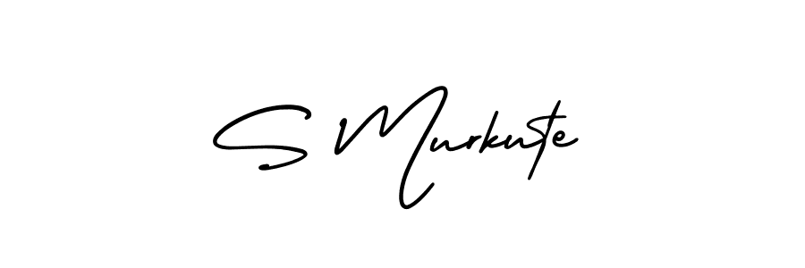 How to make S Murkute name signature. Use AmerikaSignatureDemo-Regular style for creating short signs online. This is the latest handwritten sign. S Murkute signature style 3 images and pictures png