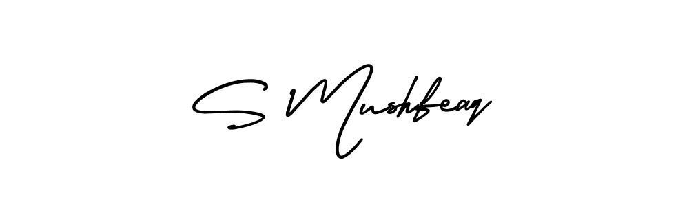 You can use this online signature creator to create a handwritten signature for the name S Mushfeaq. This is the best online autograph maker. S Mushfeaq signature style 3 images and pictures png