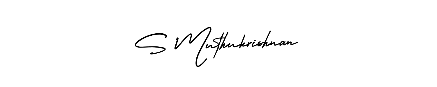 Also we have S Muthukrishnan name is the best signature style. Create professional handwritten signature collection using AmerikaSignatureDemo-Regular autograph style. S Muthukrishnan signature style 3 images and pictures png