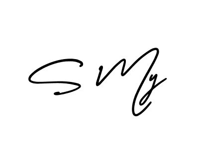 How to make S My name signature. Use AmerikaSignatureDemo-Regular style for creating short signs online. This is the latest handwritten sign. S My signature style 3 images and pictures png