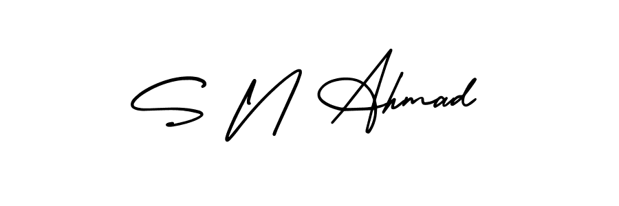 Make a beautiful signature design for name S N Ahmad. Use this online signature maker to create a handwritten signature for free. S N Ahmad signature style 3 images and pictures png