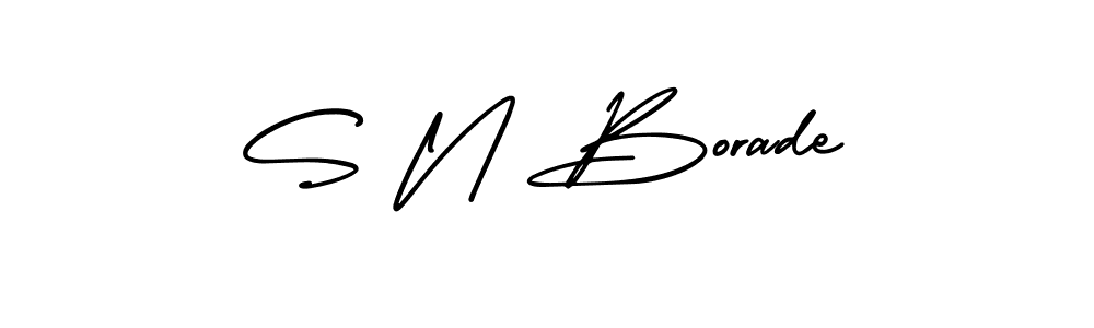 if you are searching for the best signature style for your name S N Borade. so please give up your signature search. here we have designed multiple signature styles  using AmerikaSignatureDemo-Regular. S N Borade signature style 3 images and pictures png