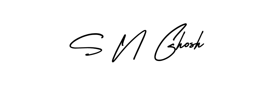 AmerikaSignatureDemo-Regular is a professional signature style that is perfect for those who want to add a touch of class to their signature. It is also a great choice for those who want to make their signature more unique. Get S N Ghosh name to fancy signature for free. S N Ghosh signature style 3 images and pictures png