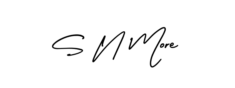 Use a signature maker to create a handwritten signature online. With this signature software, you can design (AmerikaSignatureDemo-Regular) your own signature for name S N More. S N More signature style 3 images and pictures png