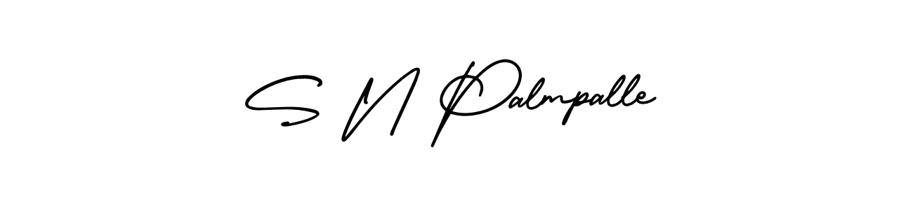 Use a signature maker to create a handwritten signature online. With this signature software, you can design (AmerikaSignatureDemo-Regular) your own signature for name S N Palmpalle. S N Palmpalle signature style 3 images and pictures png