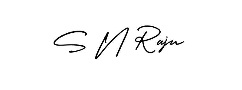 This is the best signature style for the S N Raju name. Also you like these signature font (AmerikaSignatureDemo-Regular). Mix name signature. S N Raju signature style 3 images and pictures png