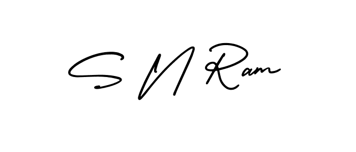 Also we have S N Ram name is the best signature style. Create professional handwritten signature collection using AmerikaSignatureDemo-Regular autograph style. S N Ram signature style 3 images and pictures png