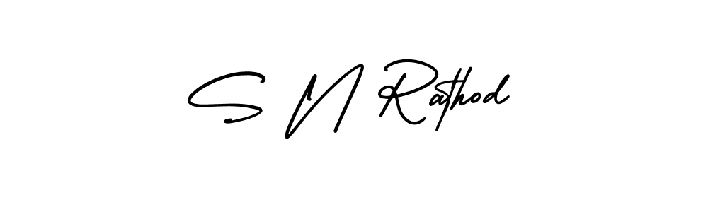 Make a beautiful signature design for name S N Rathod. With this signature (AmerikaSignatureDemo-Regular) style, you can create a handwritten signature for free. S N Rathod signature style 3 images and pictures png