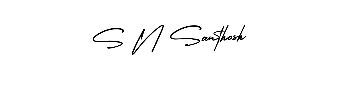 Best and Professional Signature Style for S N Santhosh. AmerikaSignatureDemo-Regular Best Signature Style Collection. S N Santhosh signature style 3 images and pictures png