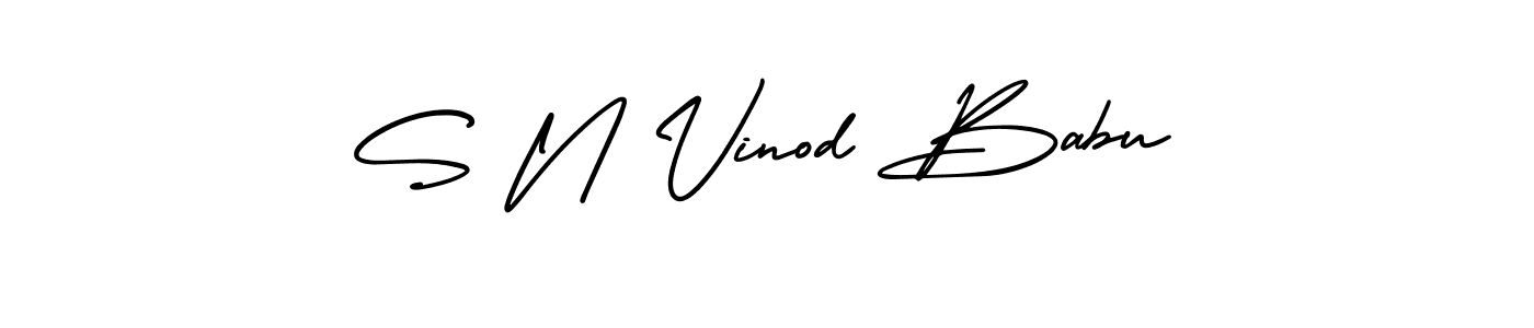 Make a beautiful signature design for name S N Vinod Babu. Use this online signature maker to create a handwritten signature for free. S N Vinod Babu signature style 3 images and pictures png