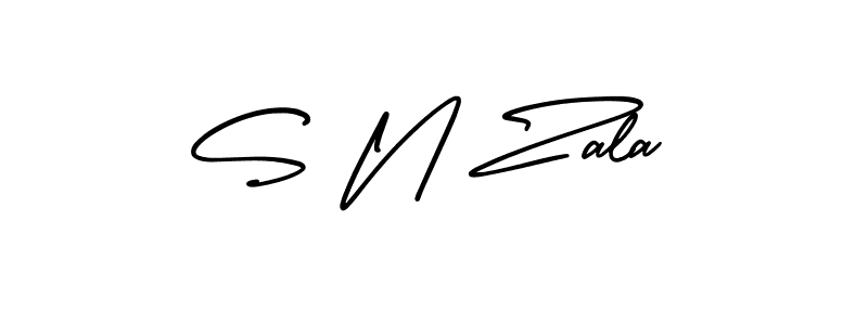 Make a beautiful signature design for name S N Zala. Use this online signature maker to create a handwritten signature for free. S N Zala signature style 3 images and pictures png