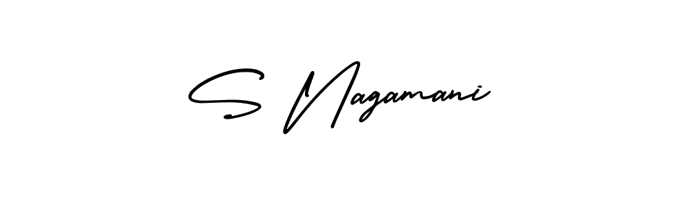 Also You can easily find your signature by using the search form. We will create S Nagamani name handwritten signature images for you free of cost using AmerikaSignatureDemo-Regular sign style. S Nagamani signature style 3 images and pictures png