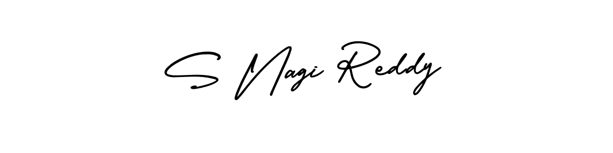 This is the best signature style for the S Nagi Reddy name. Also you like these signature font (AmerikaSignatureDemo-Regular). Mix name signature. S Nagi Reddy signature style 3 images and pictures png