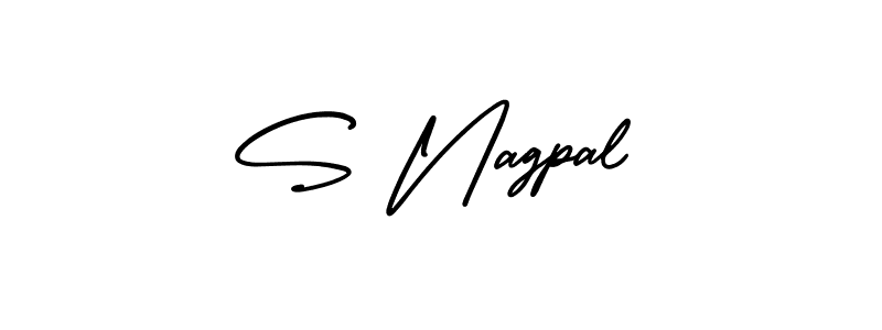 Create a beautiful signature design for name S Nagpal. With this signature (AmerikaSignatureDemo-Regular) fonts, you can make a handwritten signature for free. S Nagpal signature style 3 images and pictures png