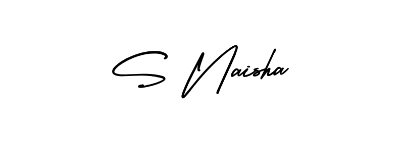Also we have S Naisha name is the best signature style. Create professional handwritten signature collection using AmerikaSignatureDemo-Regular autograph style. S Naisha signature style 3 images and pictures png